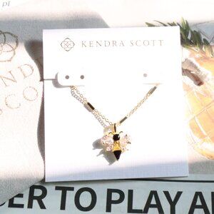 Kendra Scott Bee Gold Crystal Pendant Necklace